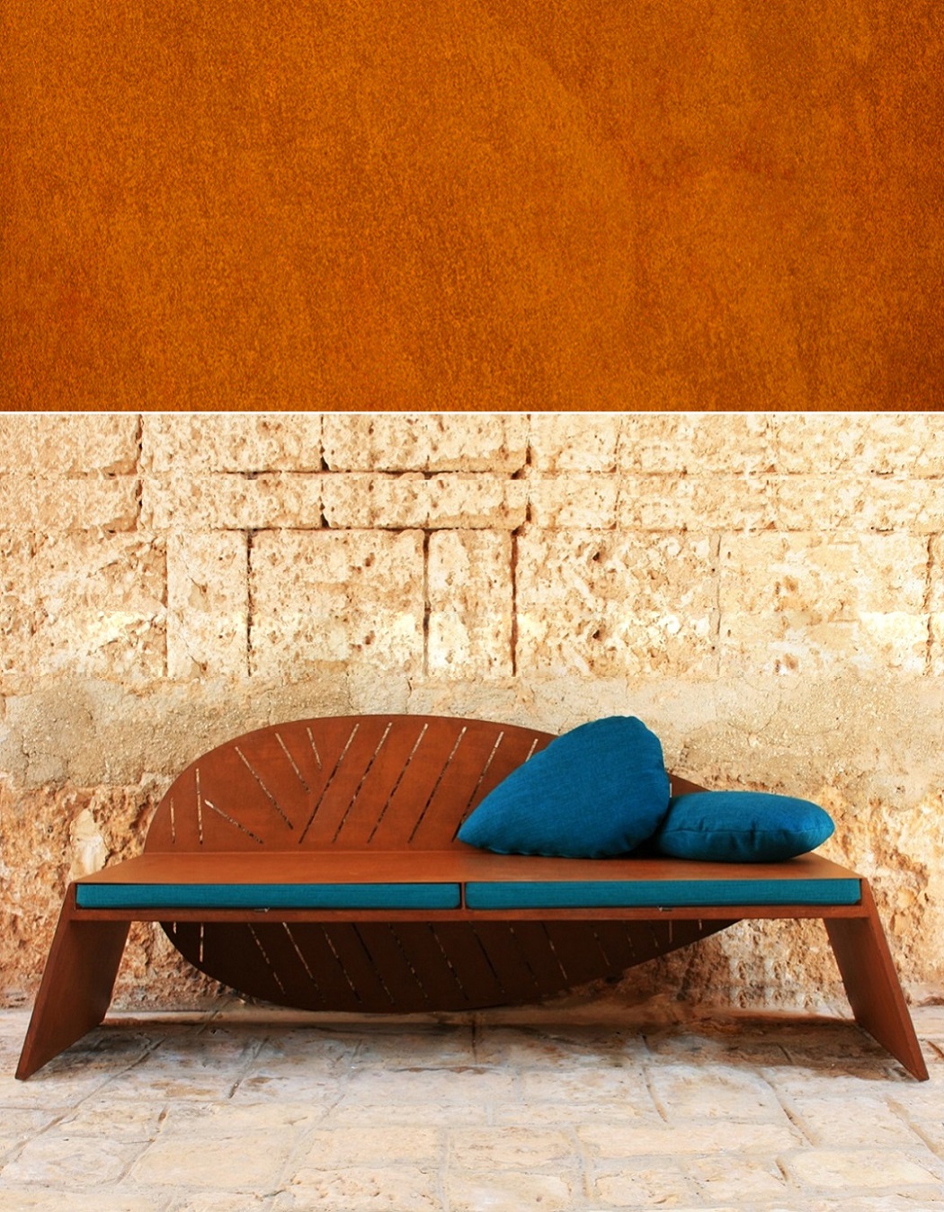 corten, arredamento, design, ottone, finiture
